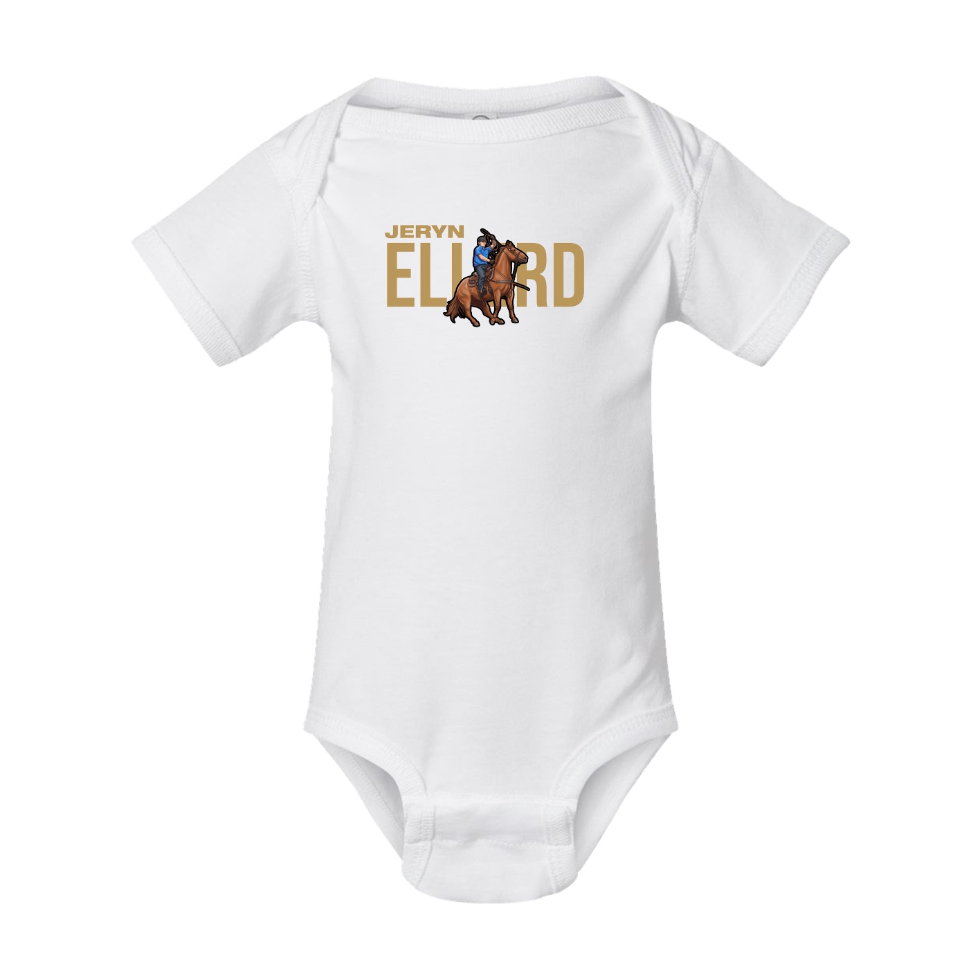Baby Onesie — Player Name in White