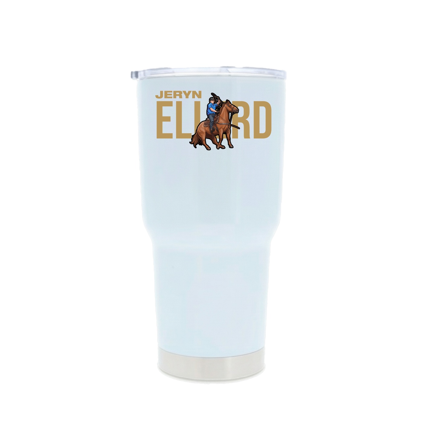 30oz Stainless Steel Tumbler — Player Name in White