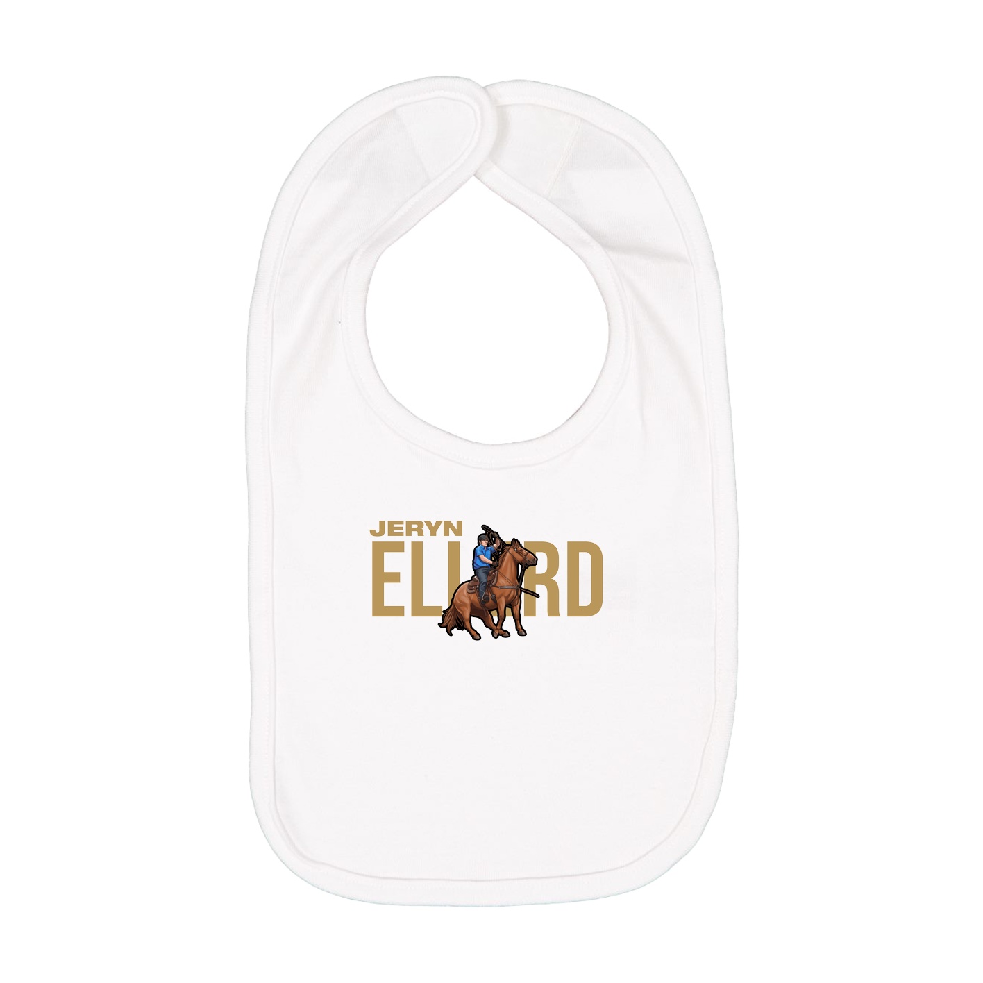 Infant Bib — Player Name in White