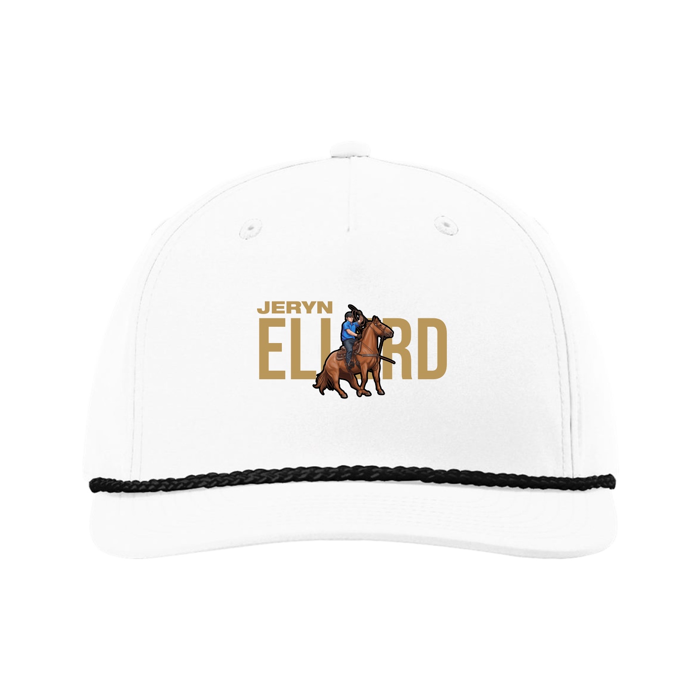 Five-Panel Classic Rope Cap — Player Name in White