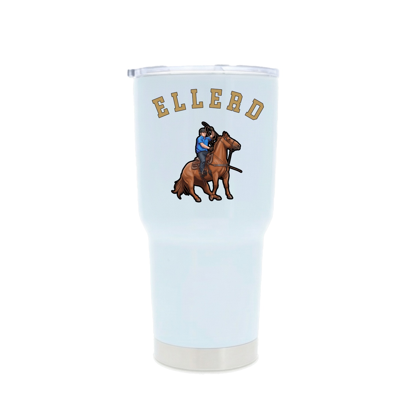 30oz Stainless Steel Tumbler — Shirsey Arch in White