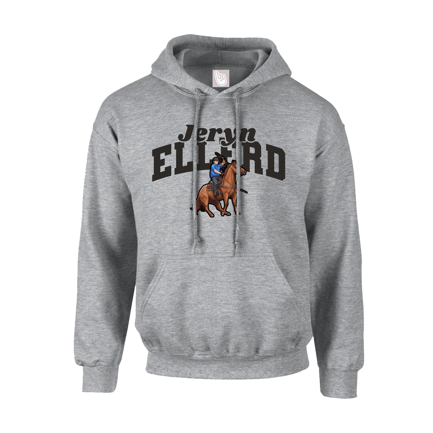 Youth Hoodie — Signature Arch in Grey