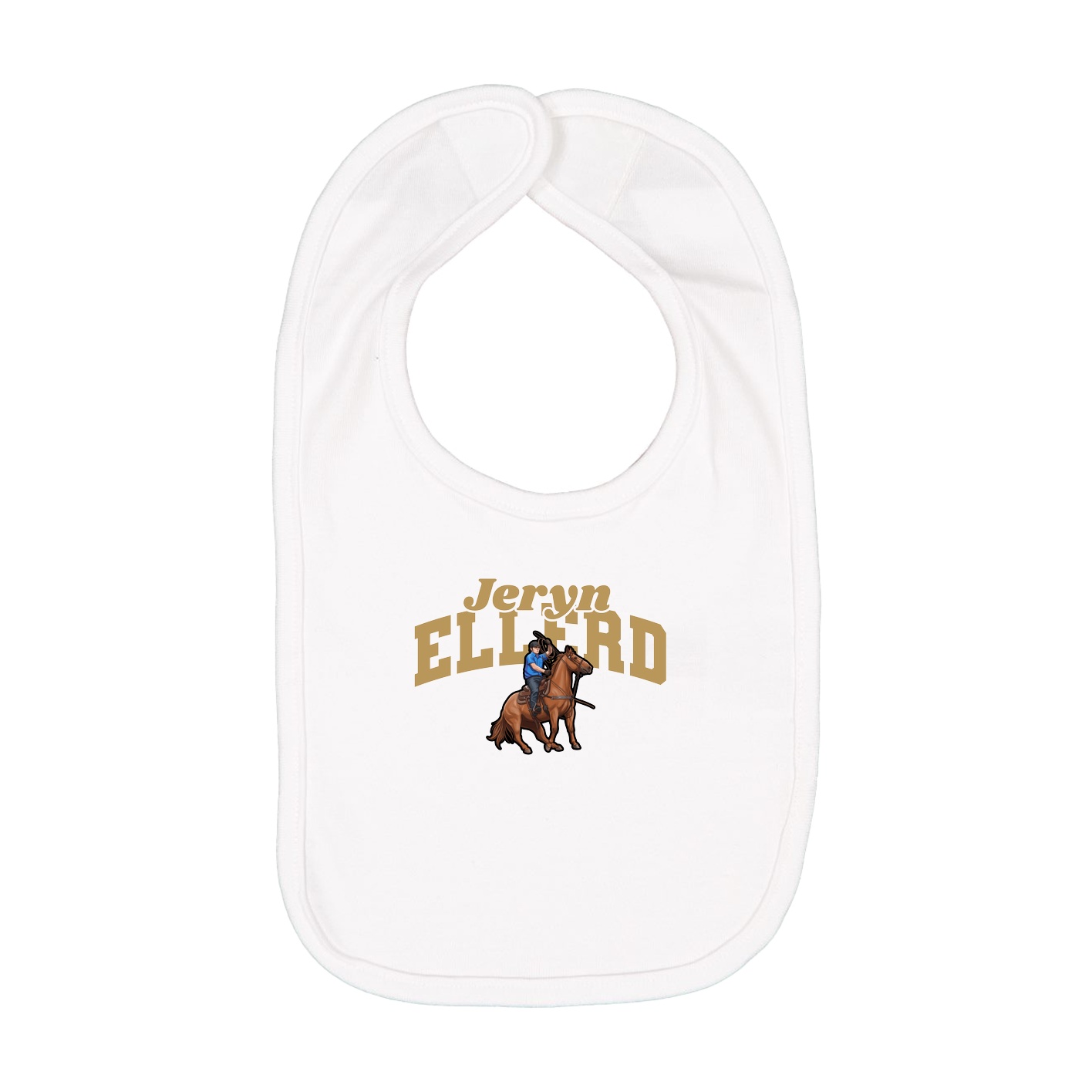 Infant Bib — Signature Arch in White