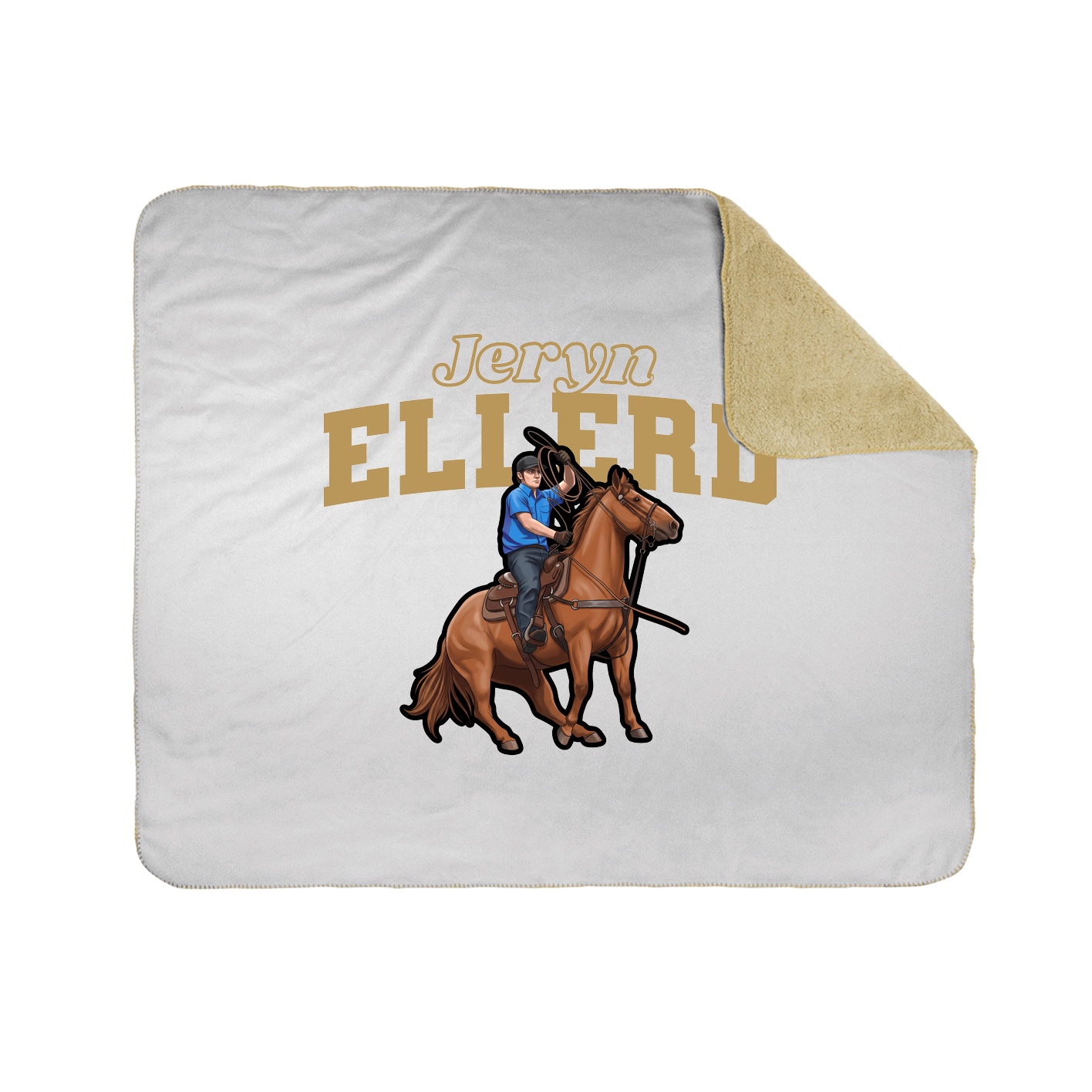 Throw Blanket — Name Arch in White