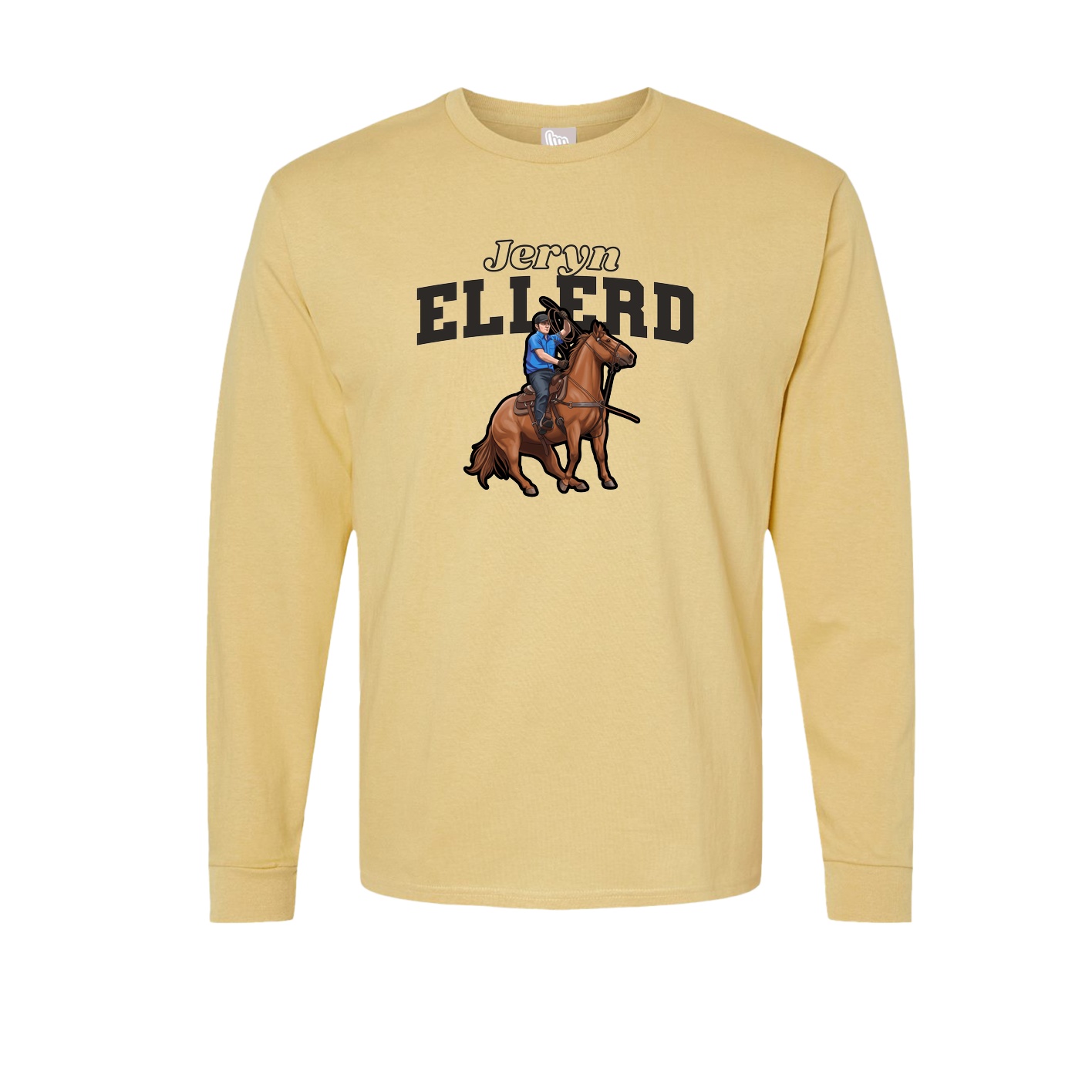 Long Sleeve Tee — Name Arch in Vegas Gold