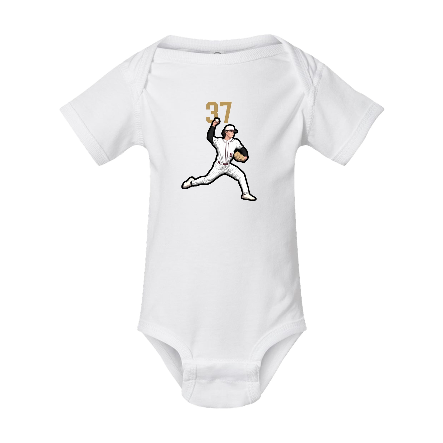 Baby Onesie — Number Top in White