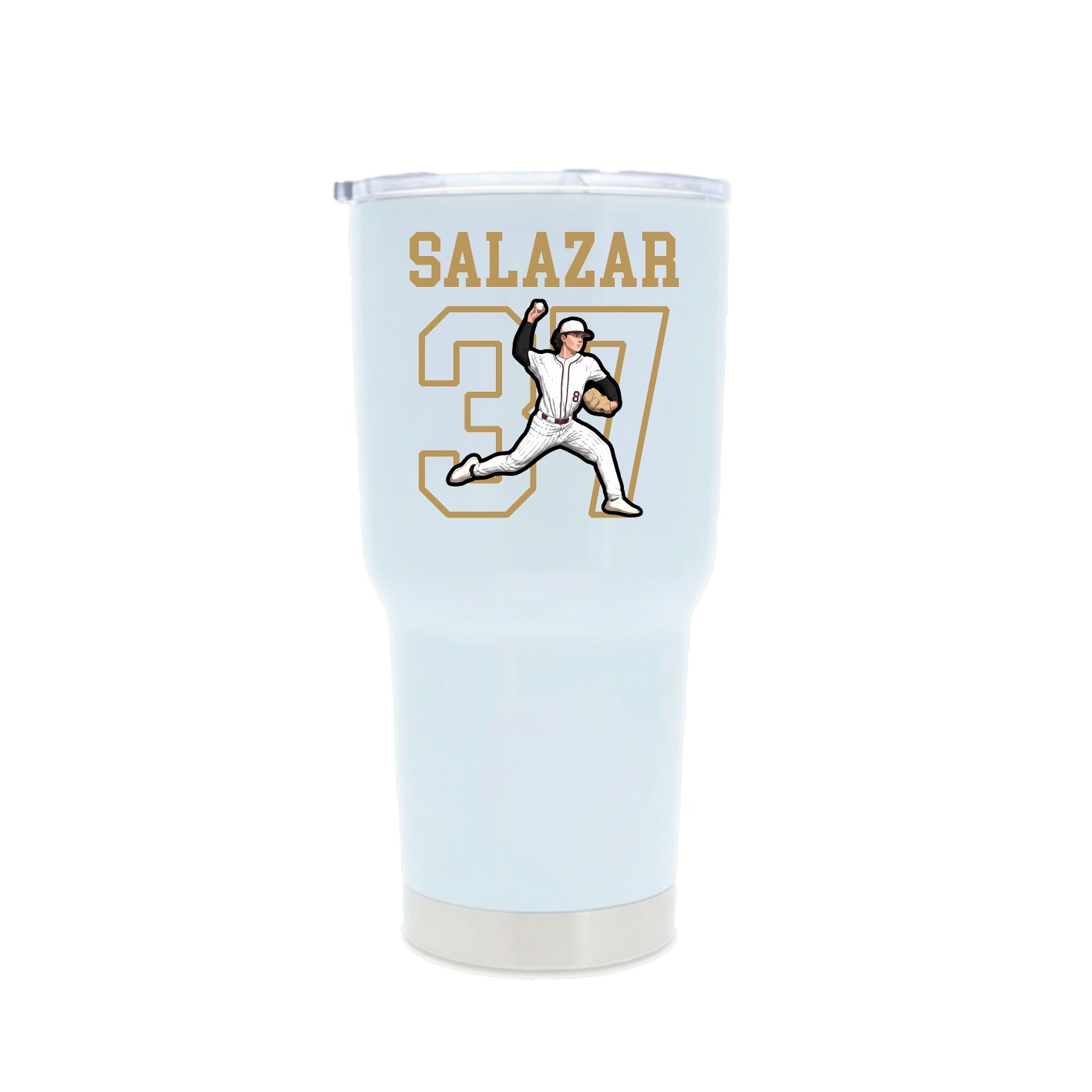 30oz Stainless Steel Tumbler — Shirsey in White
