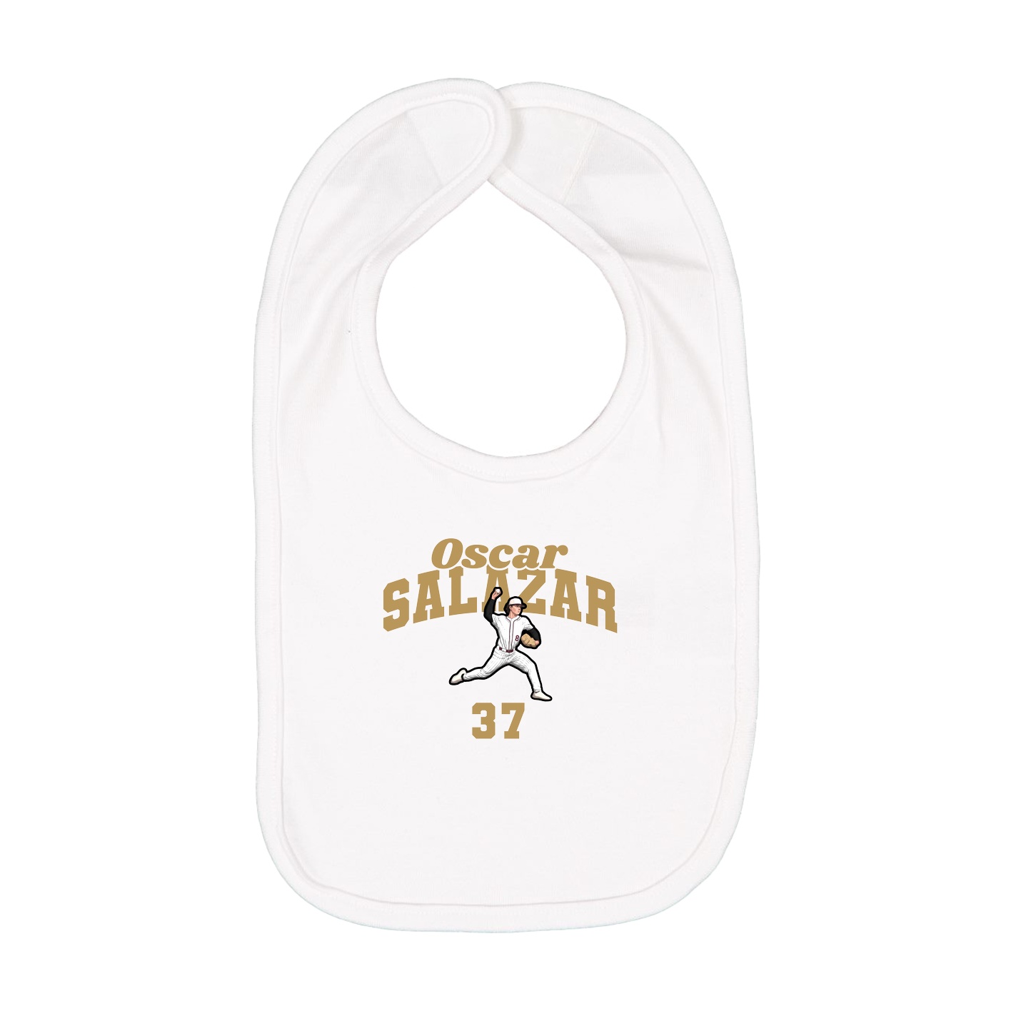 Infant Bib — Signature Arch in White