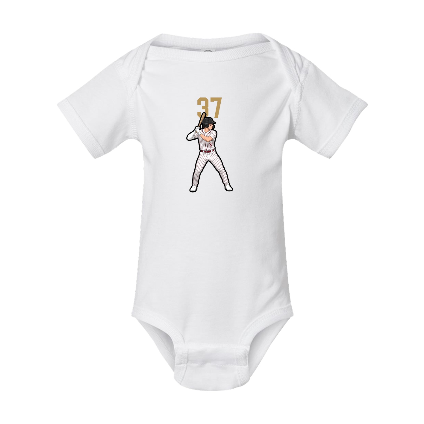 Baby Onesie — Number Top in White