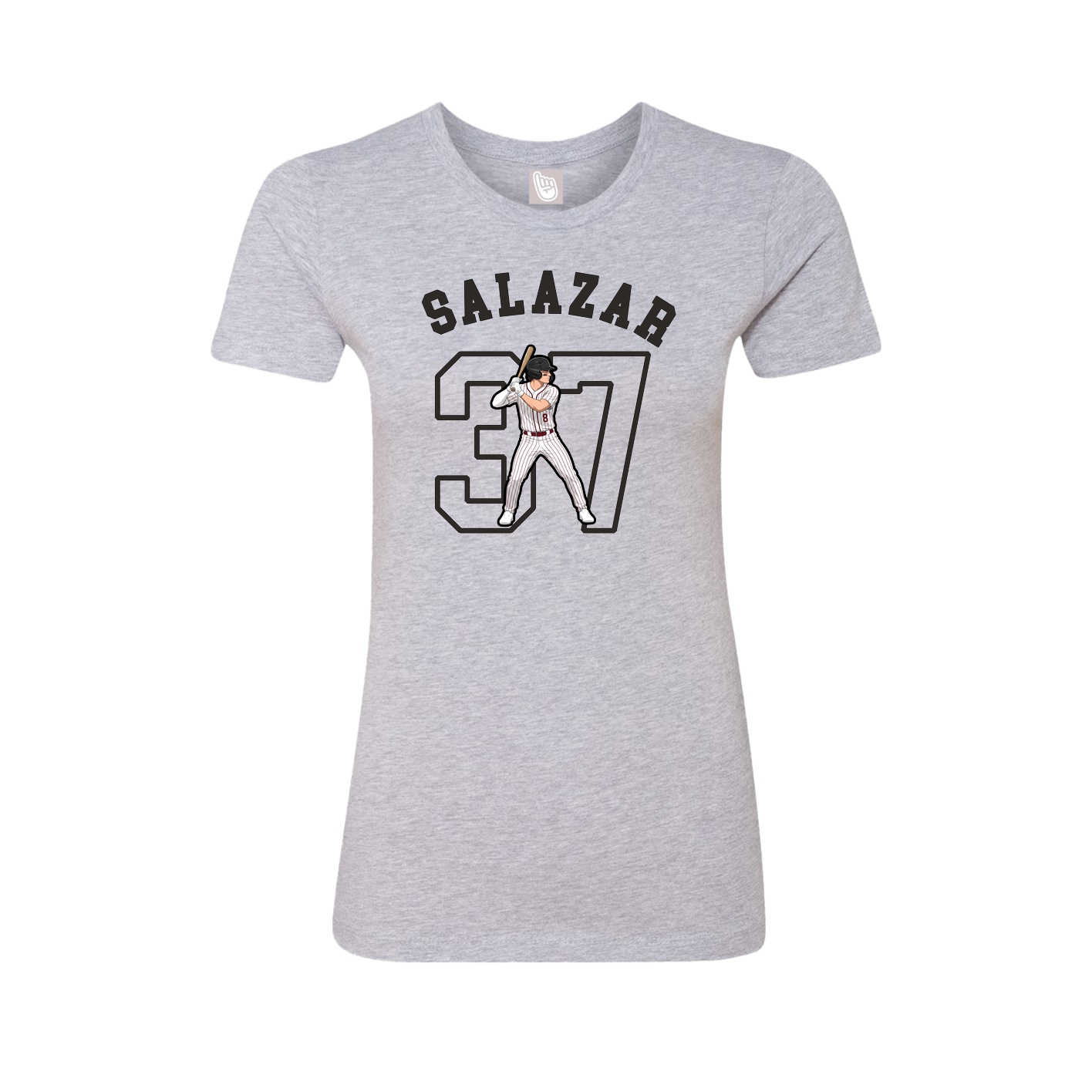 Fitted Women's Tee — Shirsey Arch in Grey