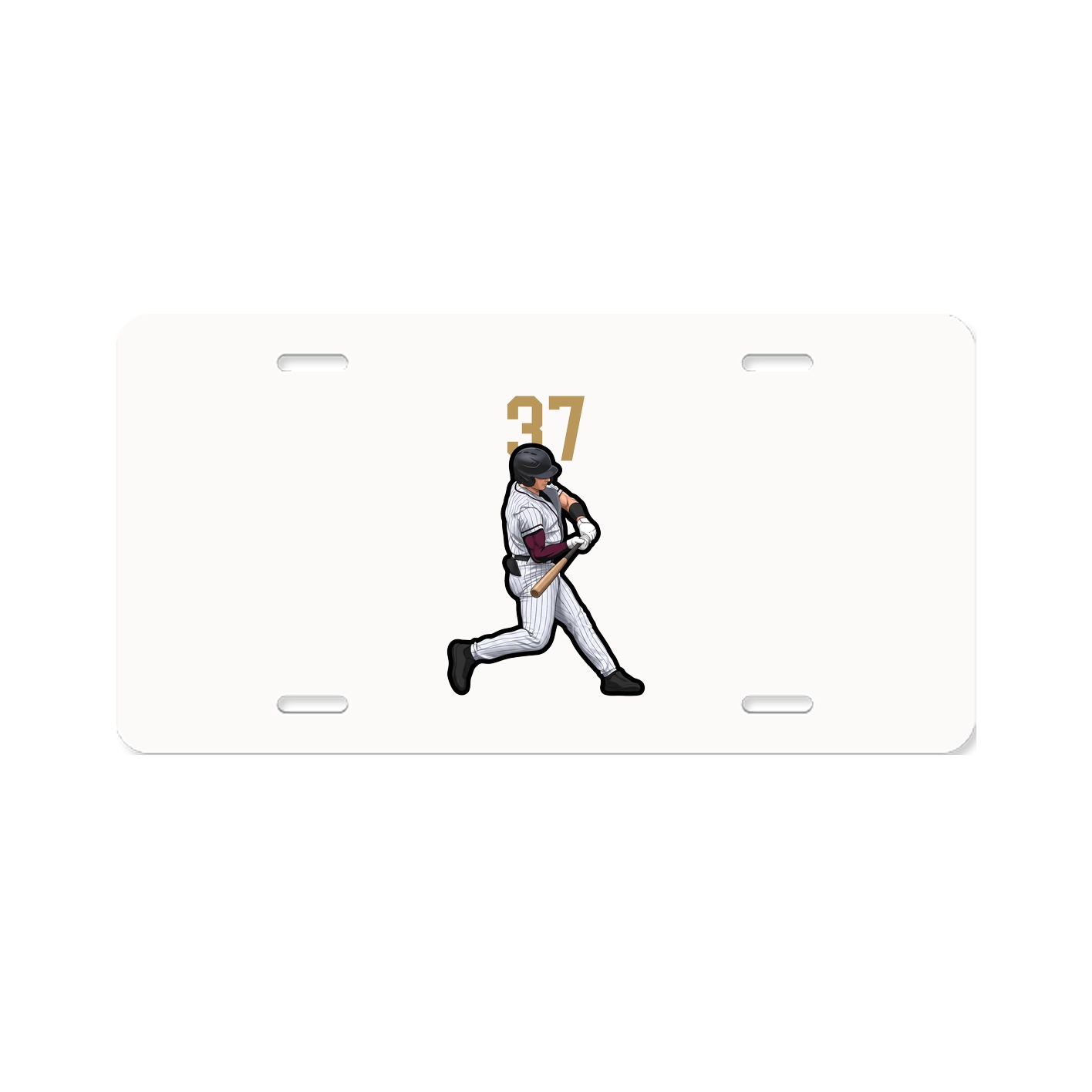 License Plate — Number Top in Classic