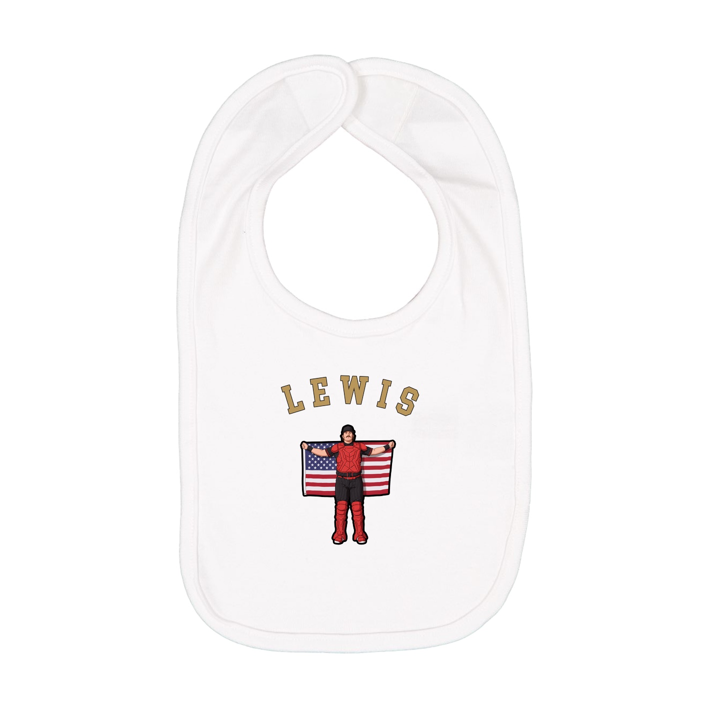 Infant Bib — Shirsey Arch in White