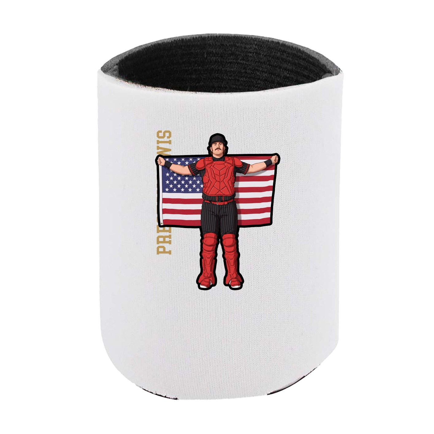 Can Holder — Name Vertical in White