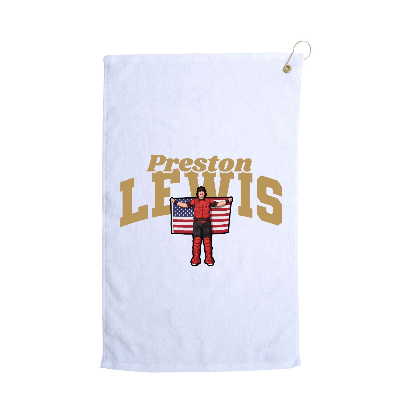 Golf Towel — Signature Arch in White