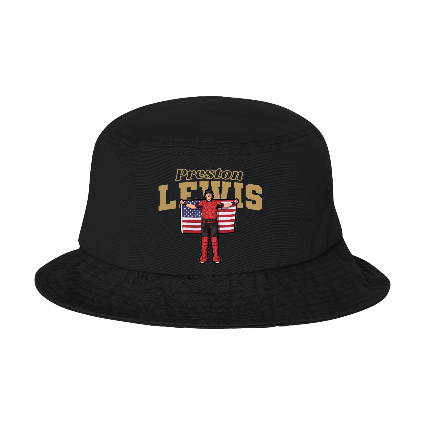 Bucket Cap — Name Arch in Black
