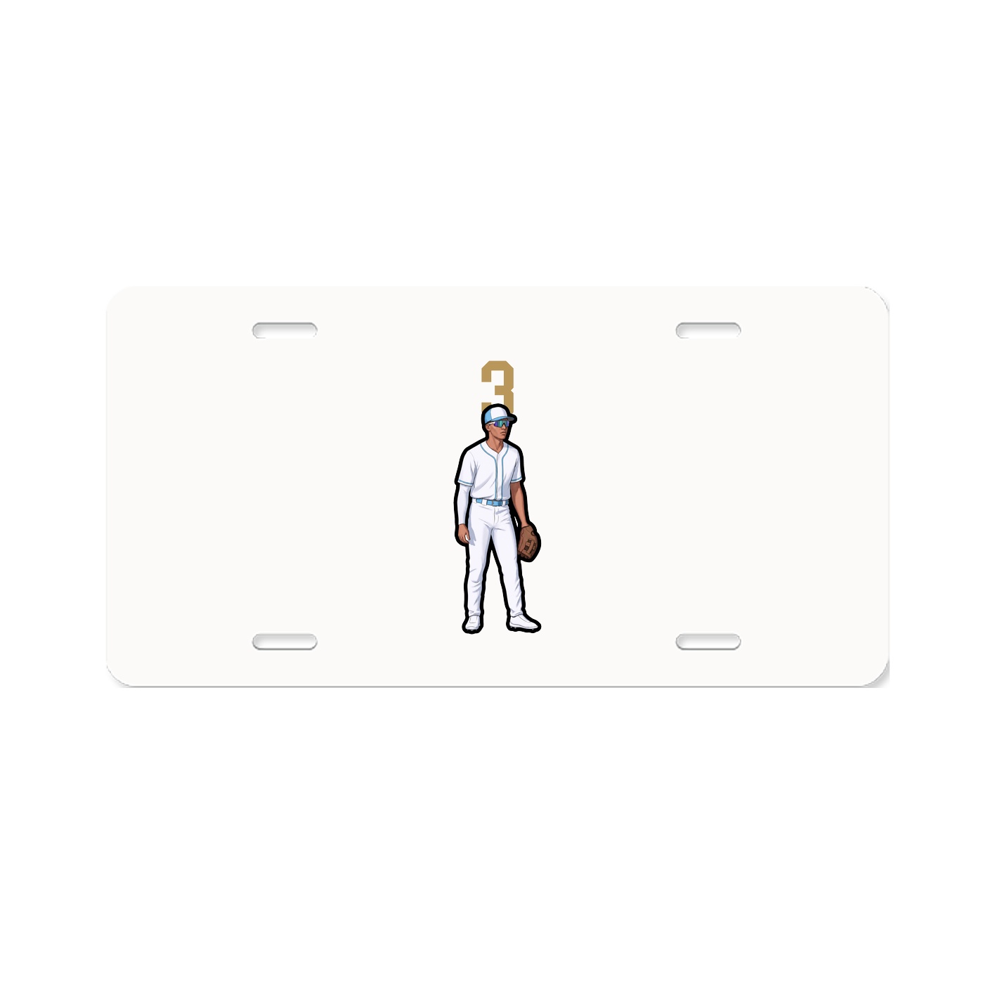 License Plate — Number Top in Classic