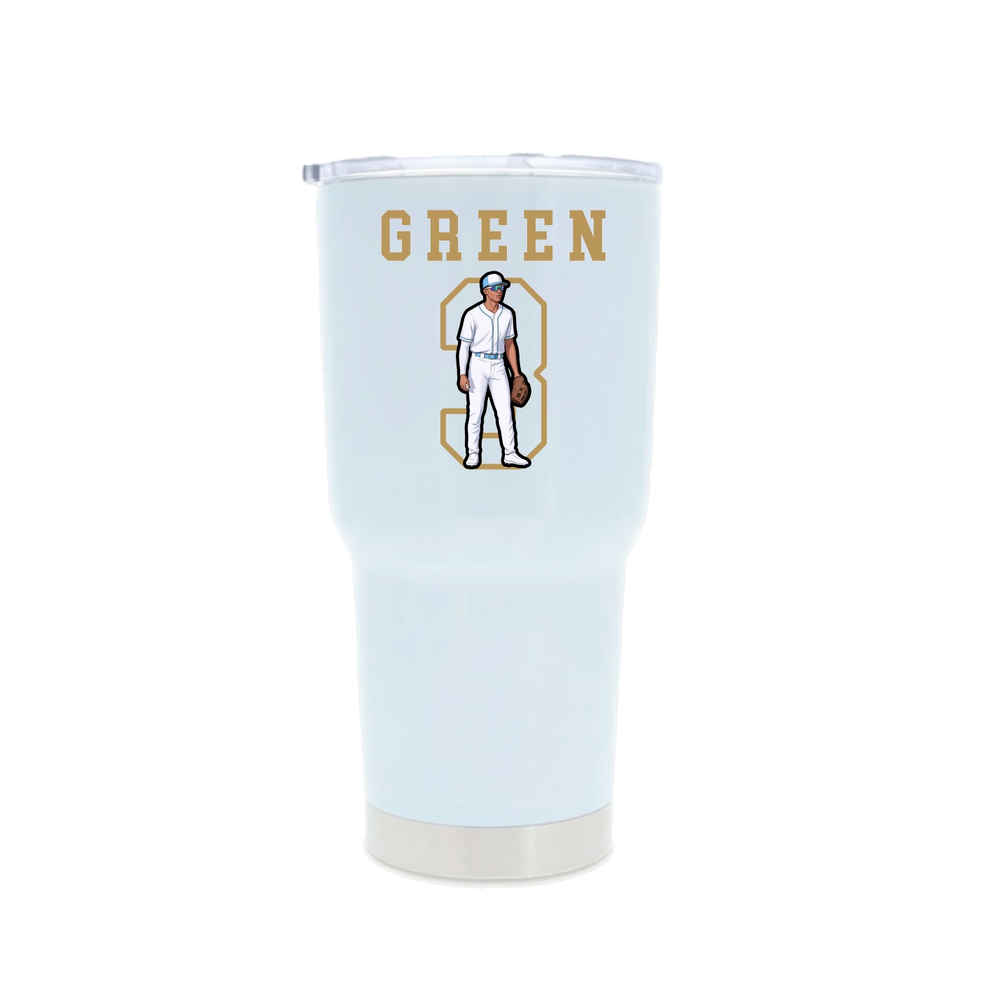 30oz Stainless Steel Tumbler — Shirsey in White