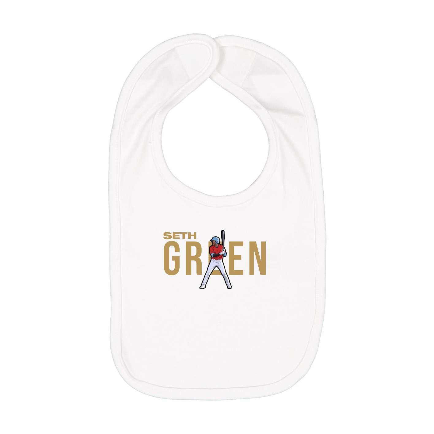 Infant Bib — Player Name in White