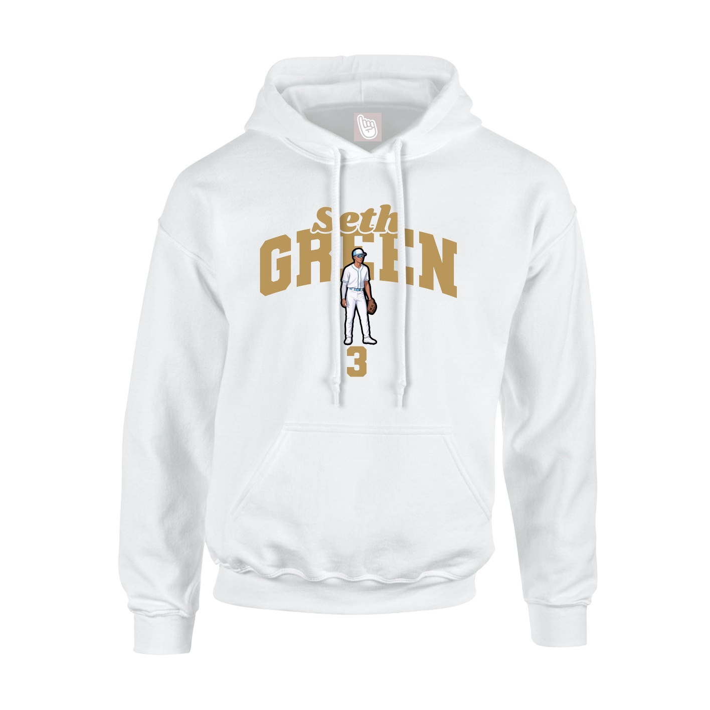 Hoodie — Signature Arch in White