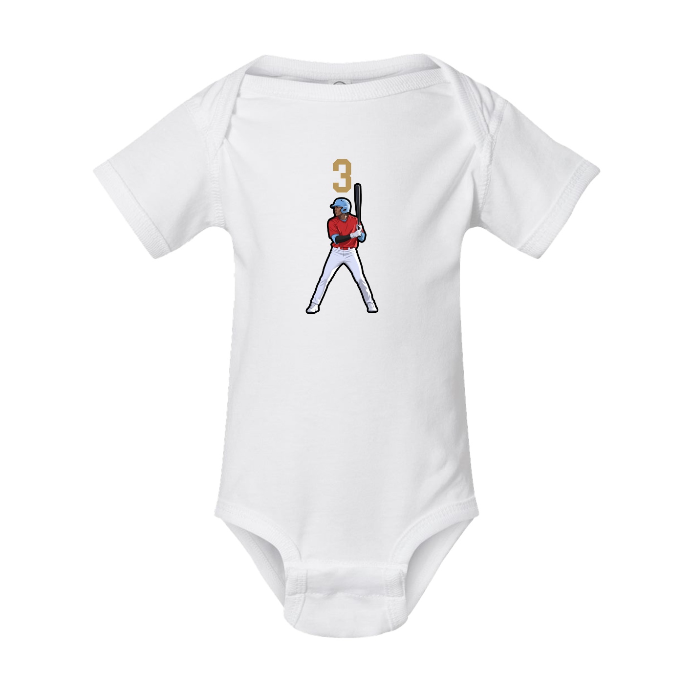 Baby Onesie — Number Top in White