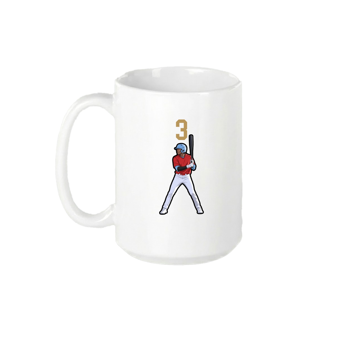 15oz Coffee Mug — Number Top in White