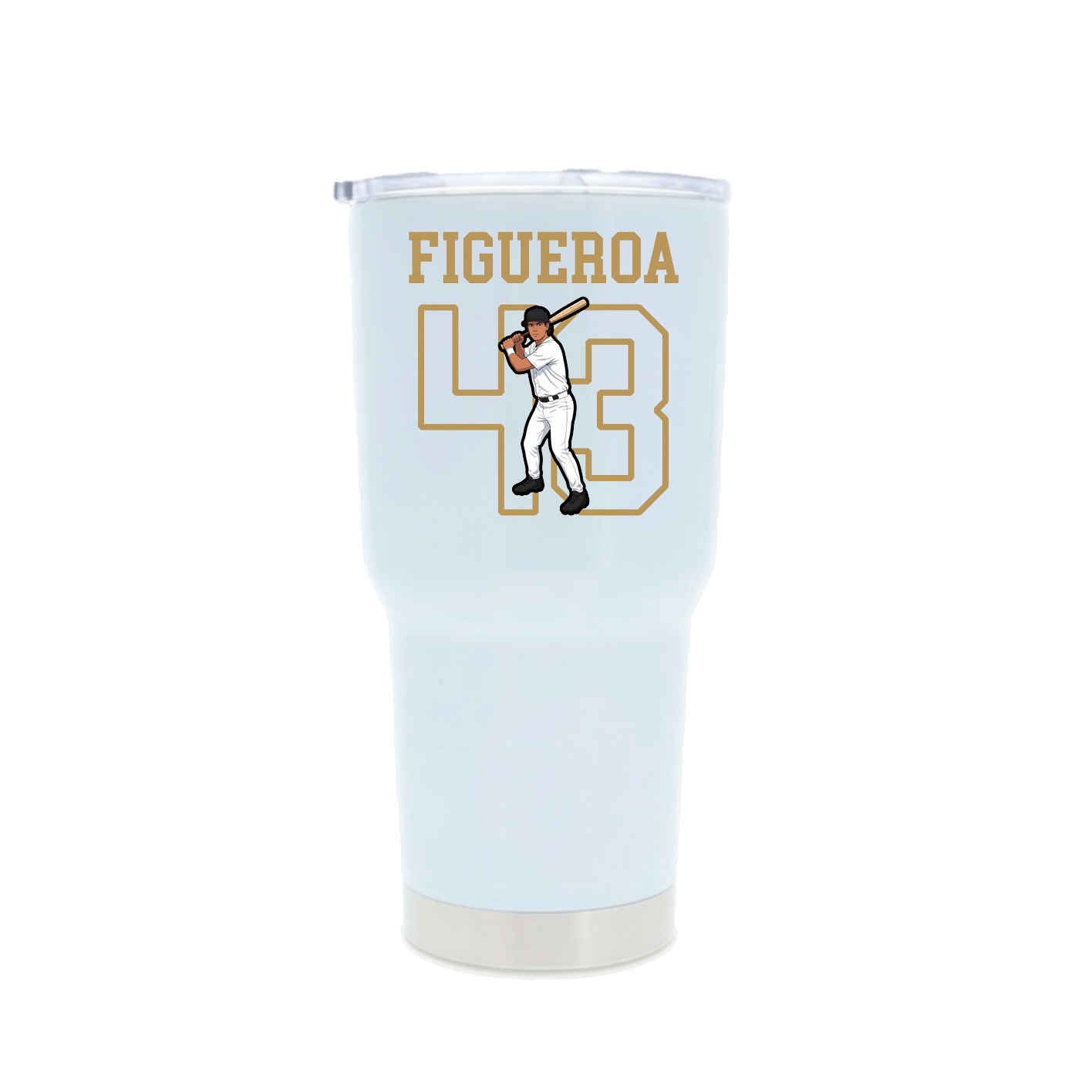 30oz Stainless Steel Tumbler — Shirsey in White