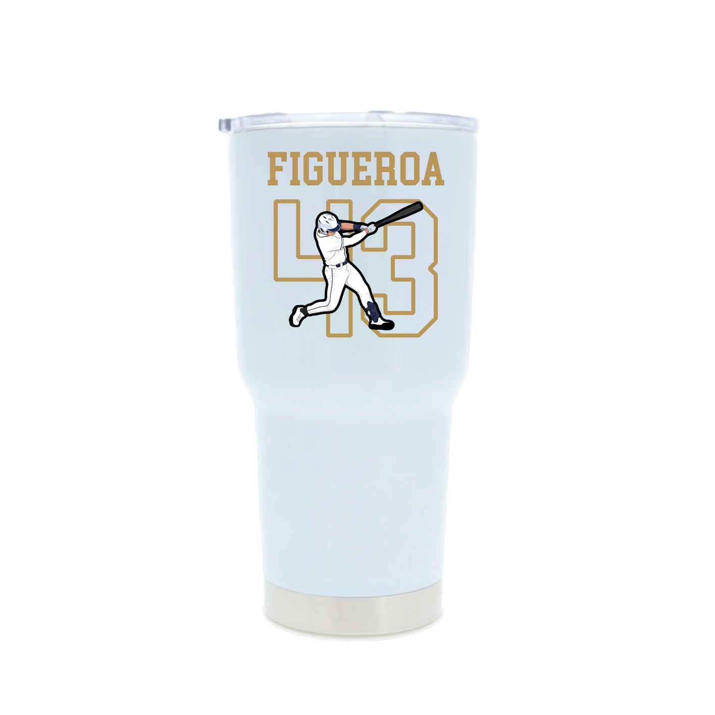 30oz Stainless Steel Tumbler — Shirsey in White