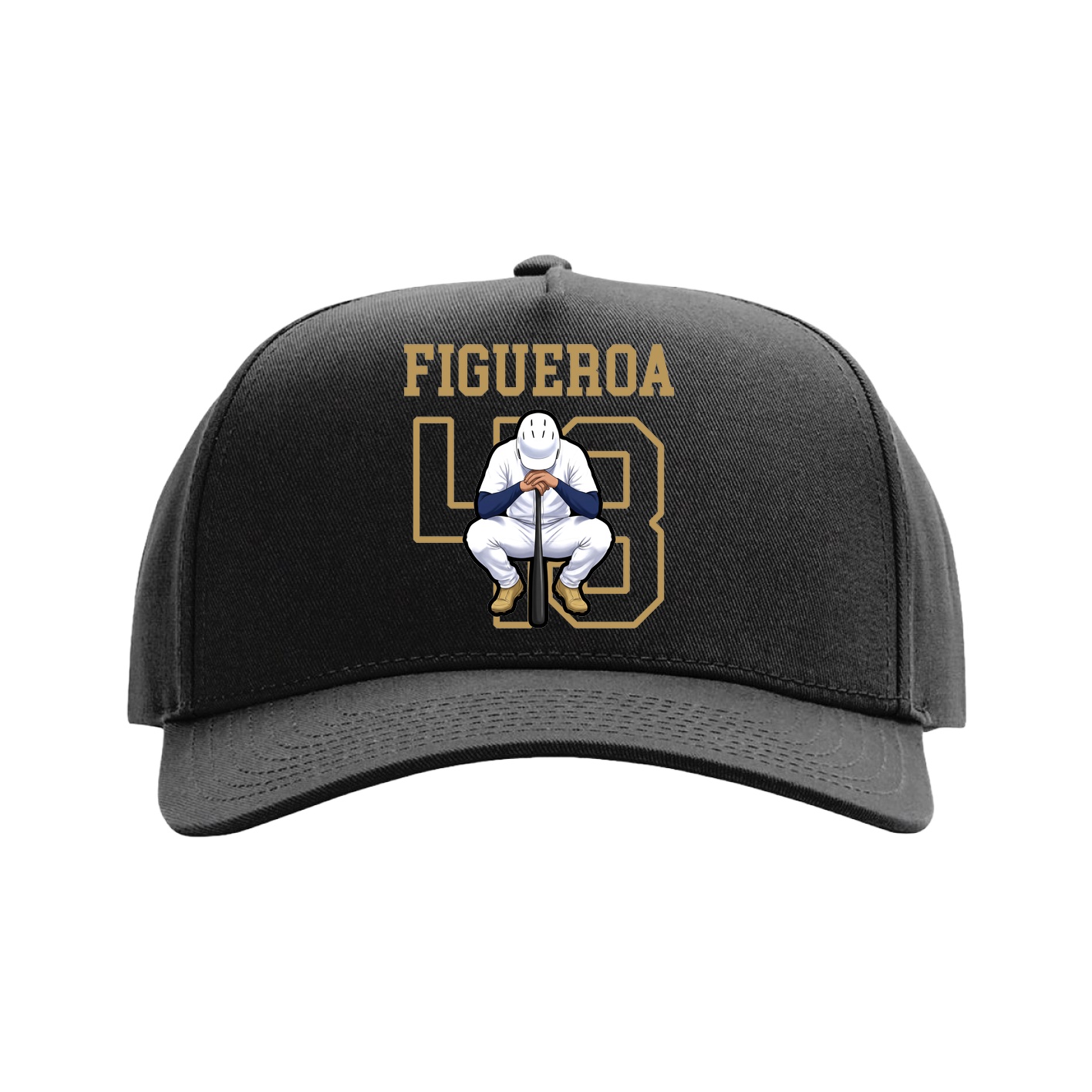 Full Fabric Five-Panel Champ Cap — Shirsey in Black
