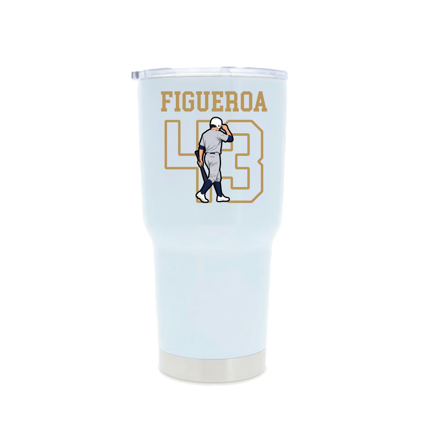 30oz Stainless Steel Tumbler — Shirsey in White