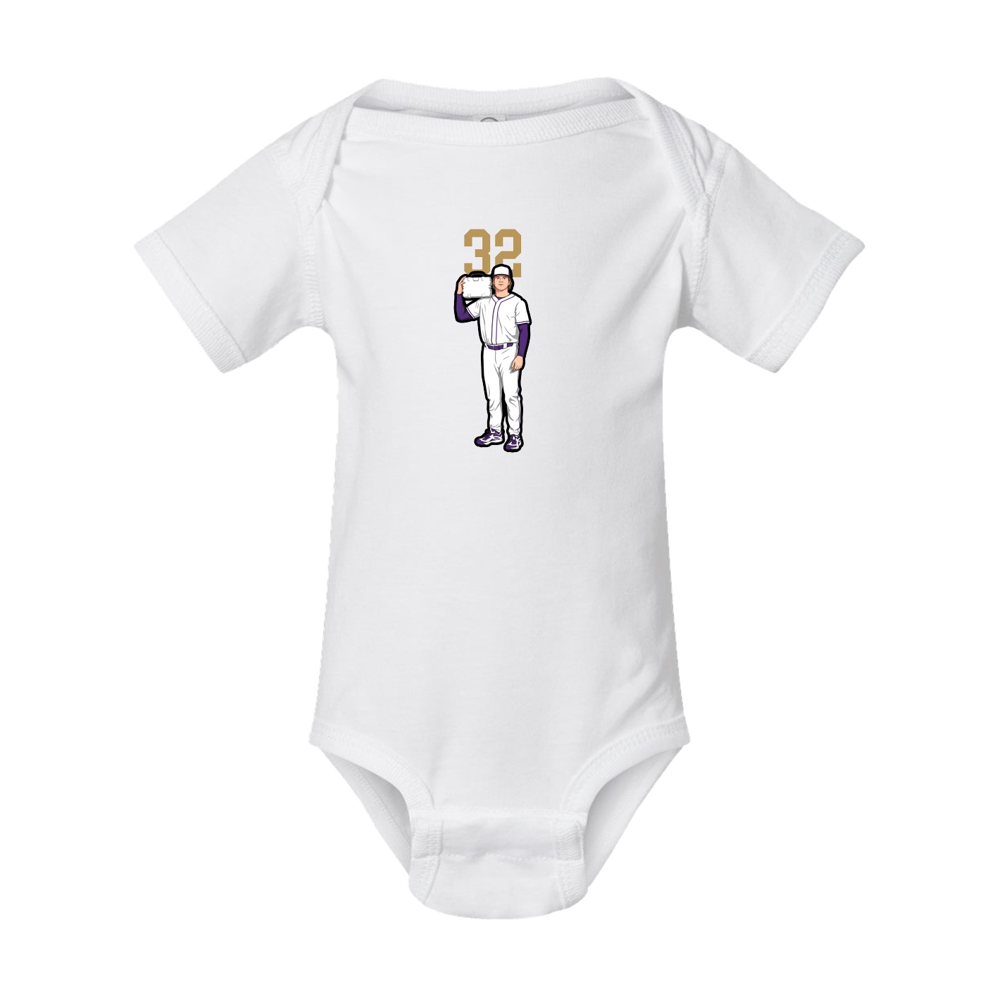 Baby Onesie — Number Top in White