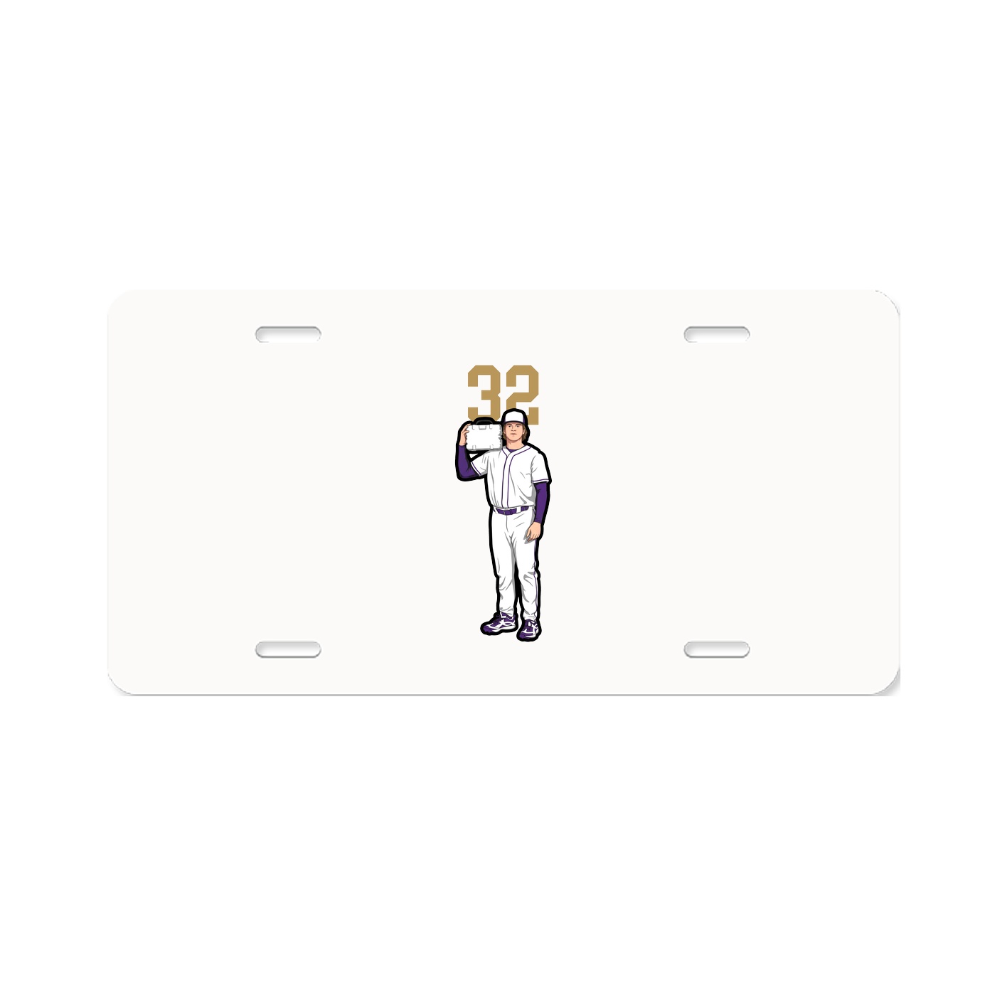 License Plate — Number Top in Classic