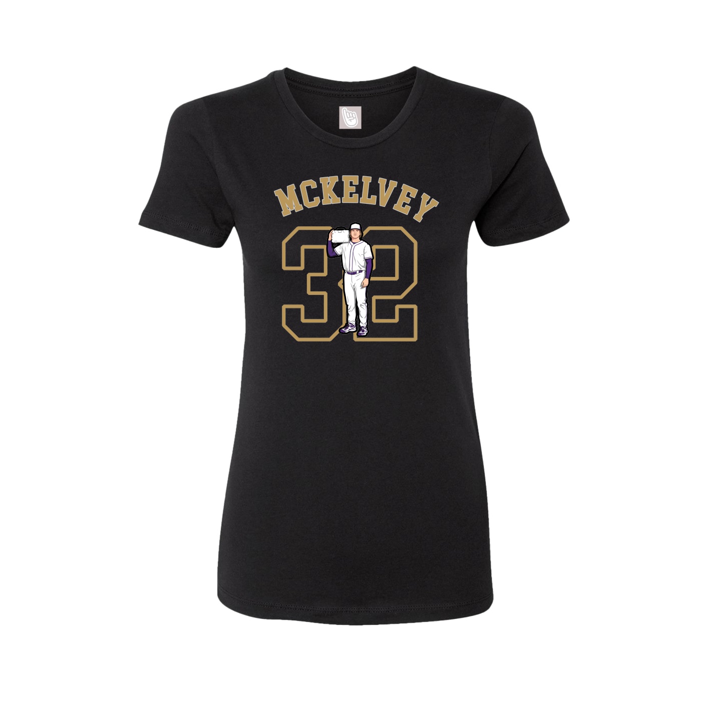 Fitted Women's Tee — Shirsey Arch in Black