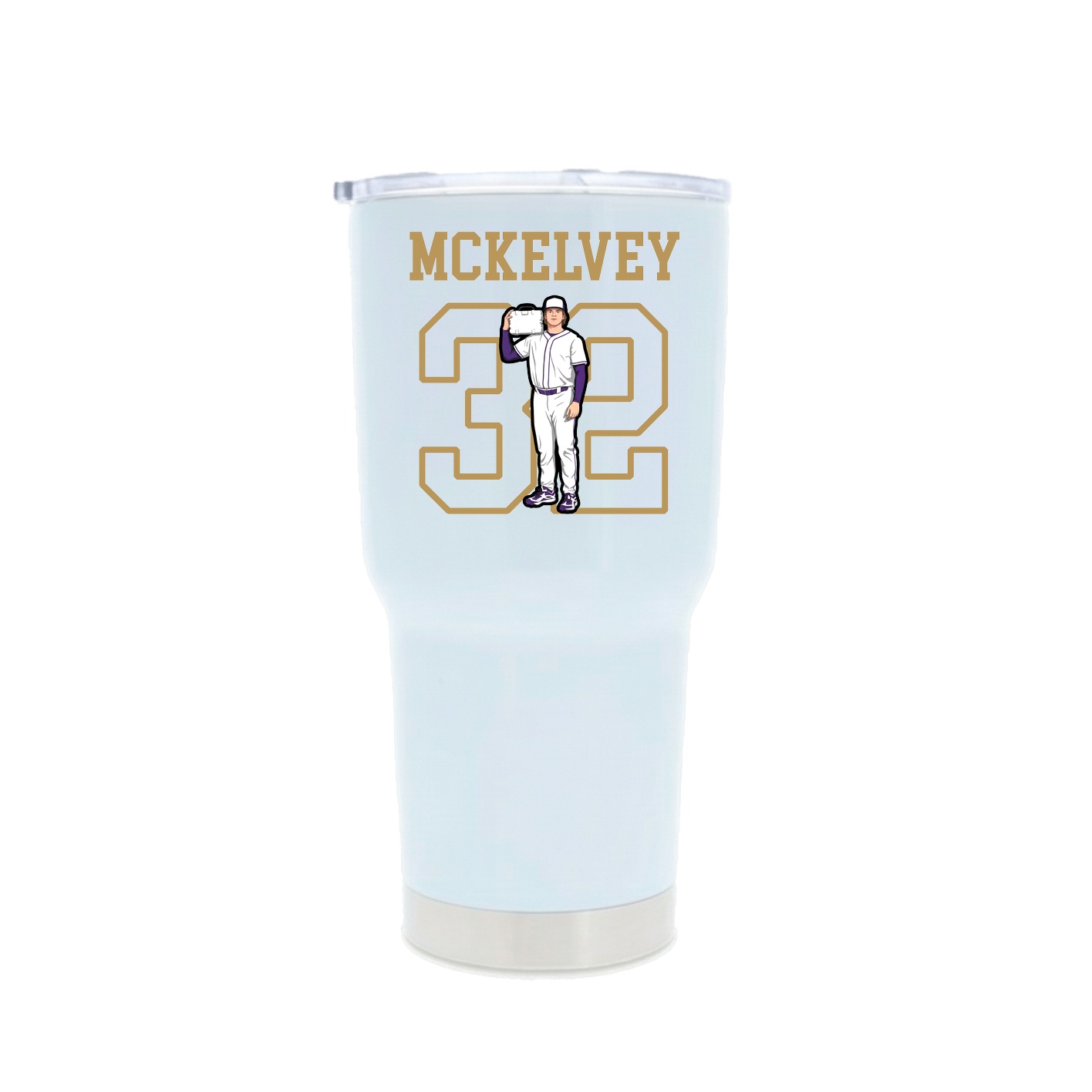 30oz Stainless Steel Tumbler — Shirsey in White
