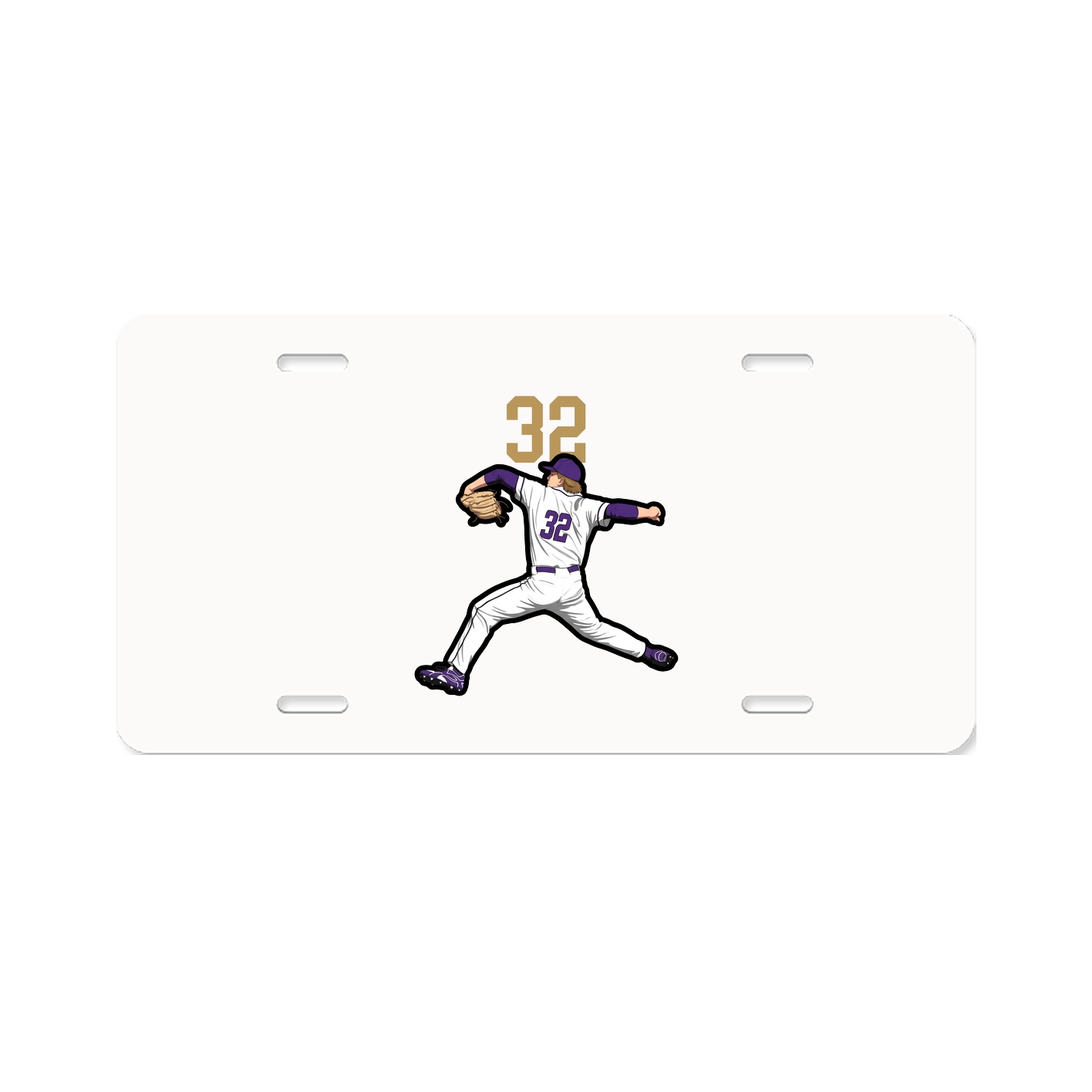 License Plate — Number Top in Classic