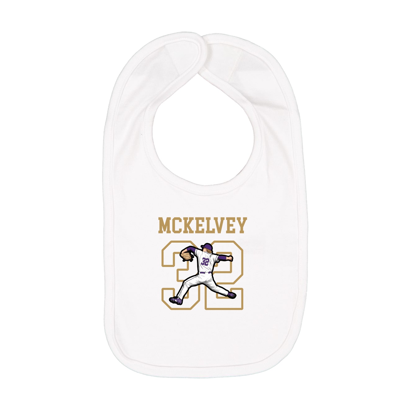 Infant Bib — Shirsey in White