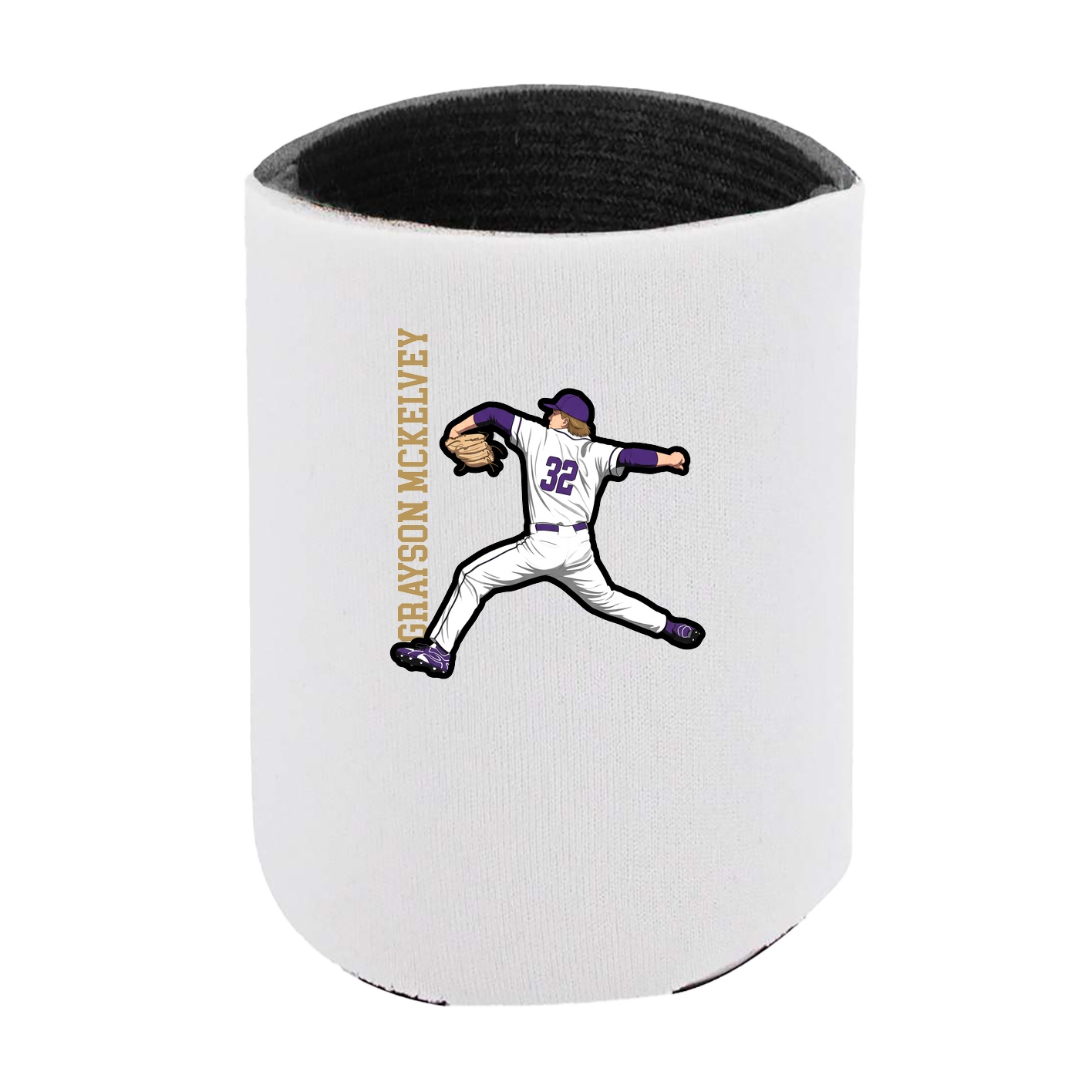 Can Holder — Name Vertical in White