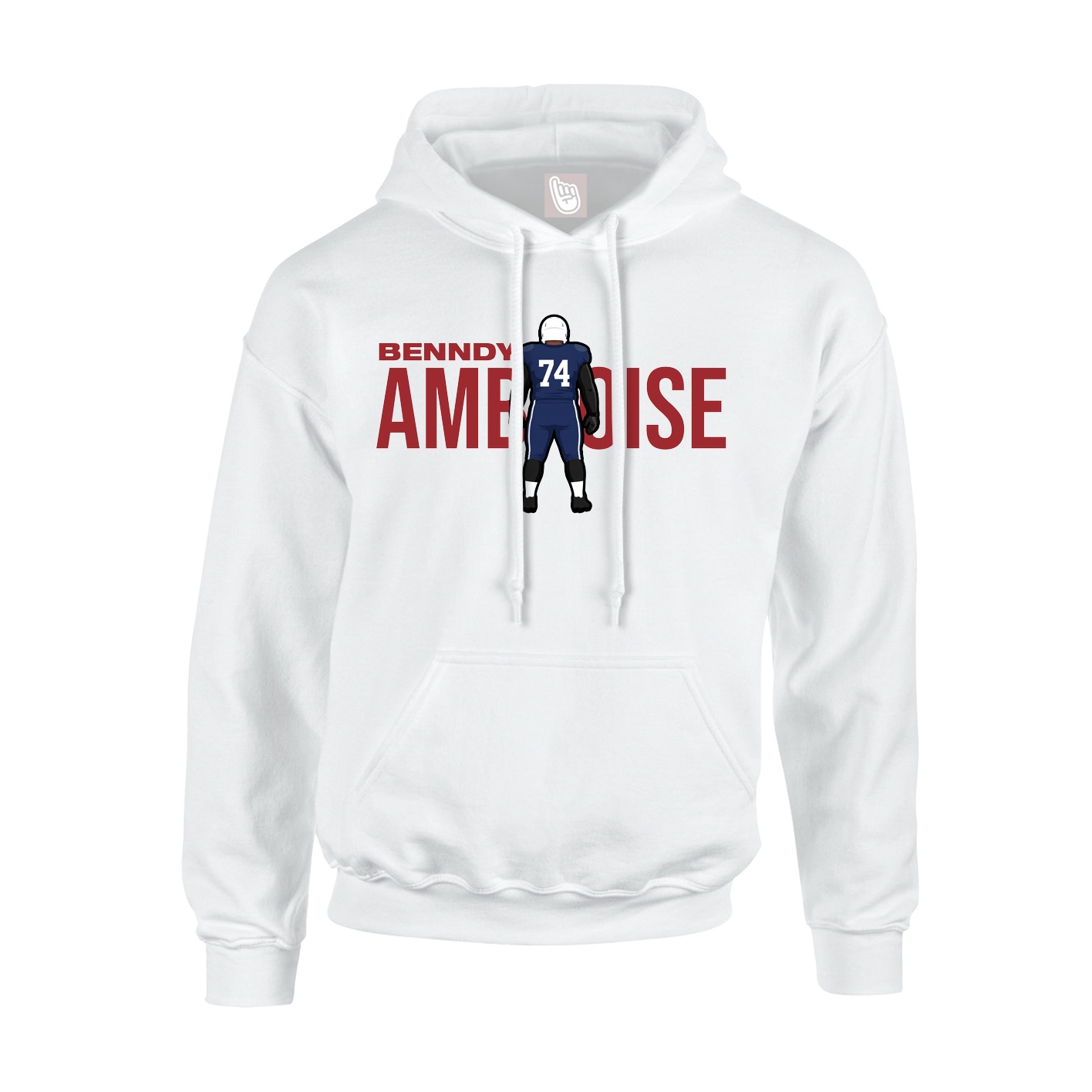 Youth Hoodie — Player Name in White
