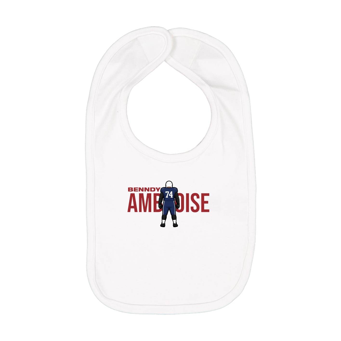 Infant Bib — Player Name in White