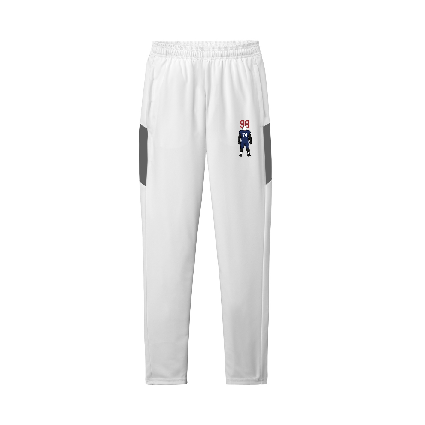 Team Travel Pant — Number Top in White/Grey