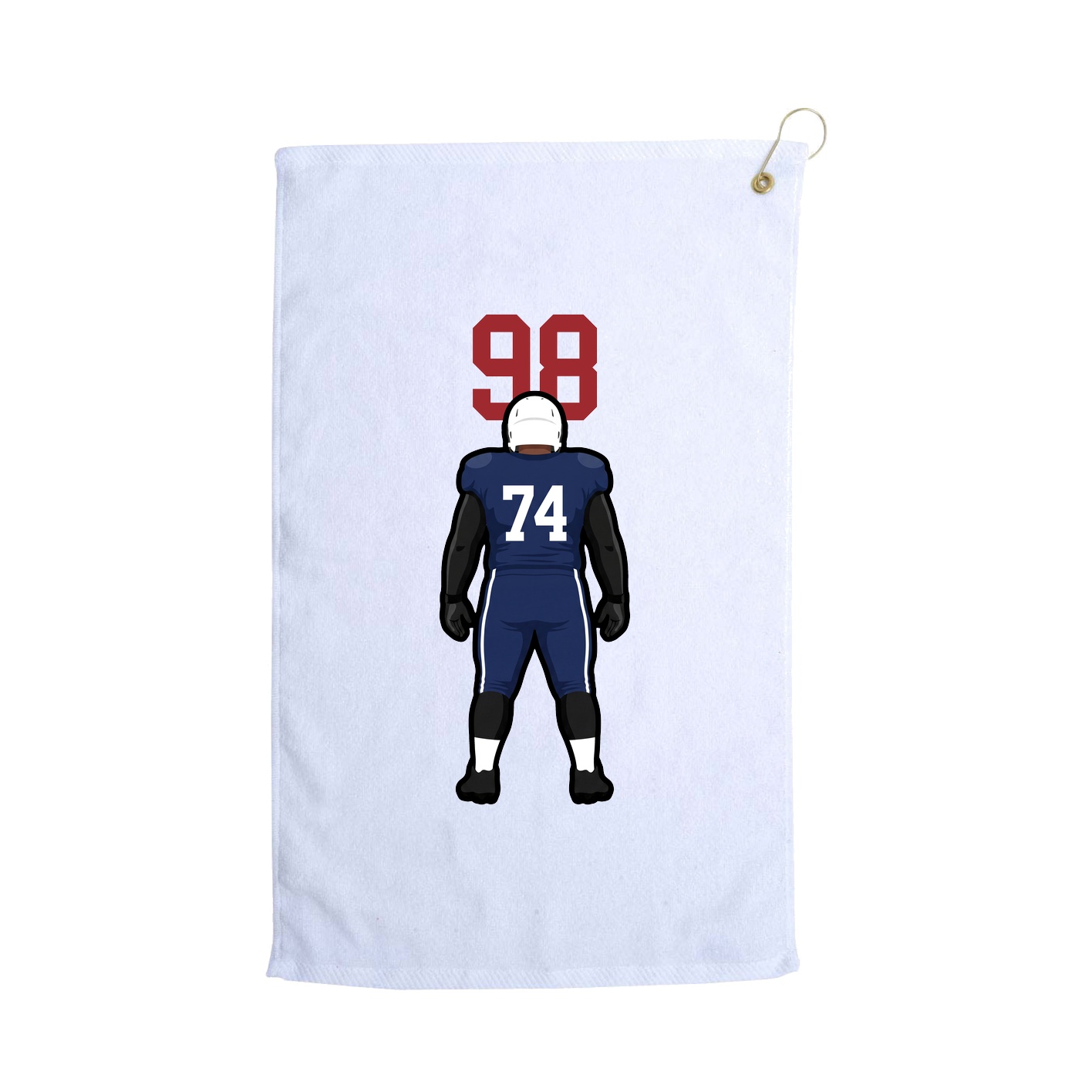 Golf Towel — Number Top in White