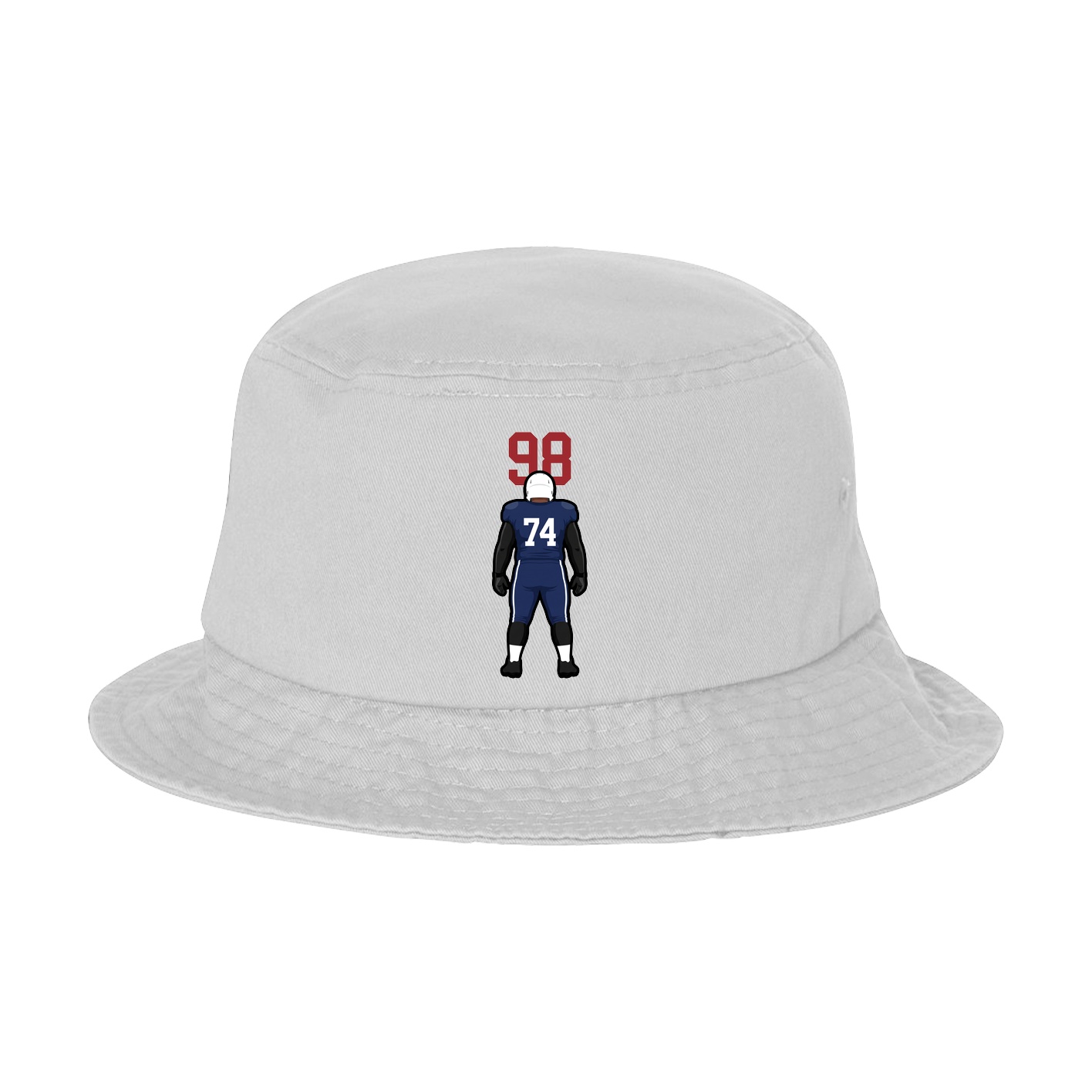 Bucket Cap — Number Top in White