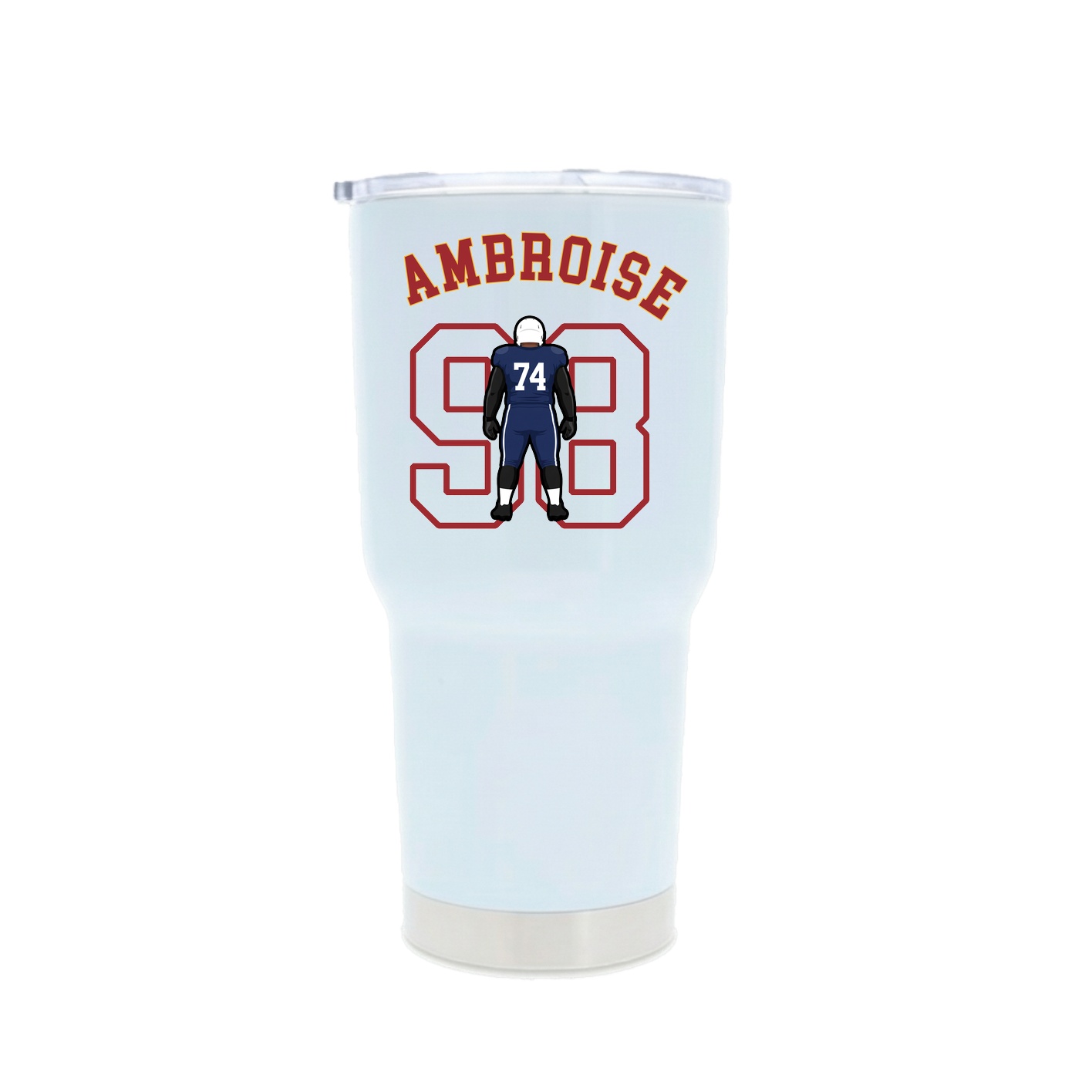 30oz Stainless Steel Tumbler — Shirsey Arch in White