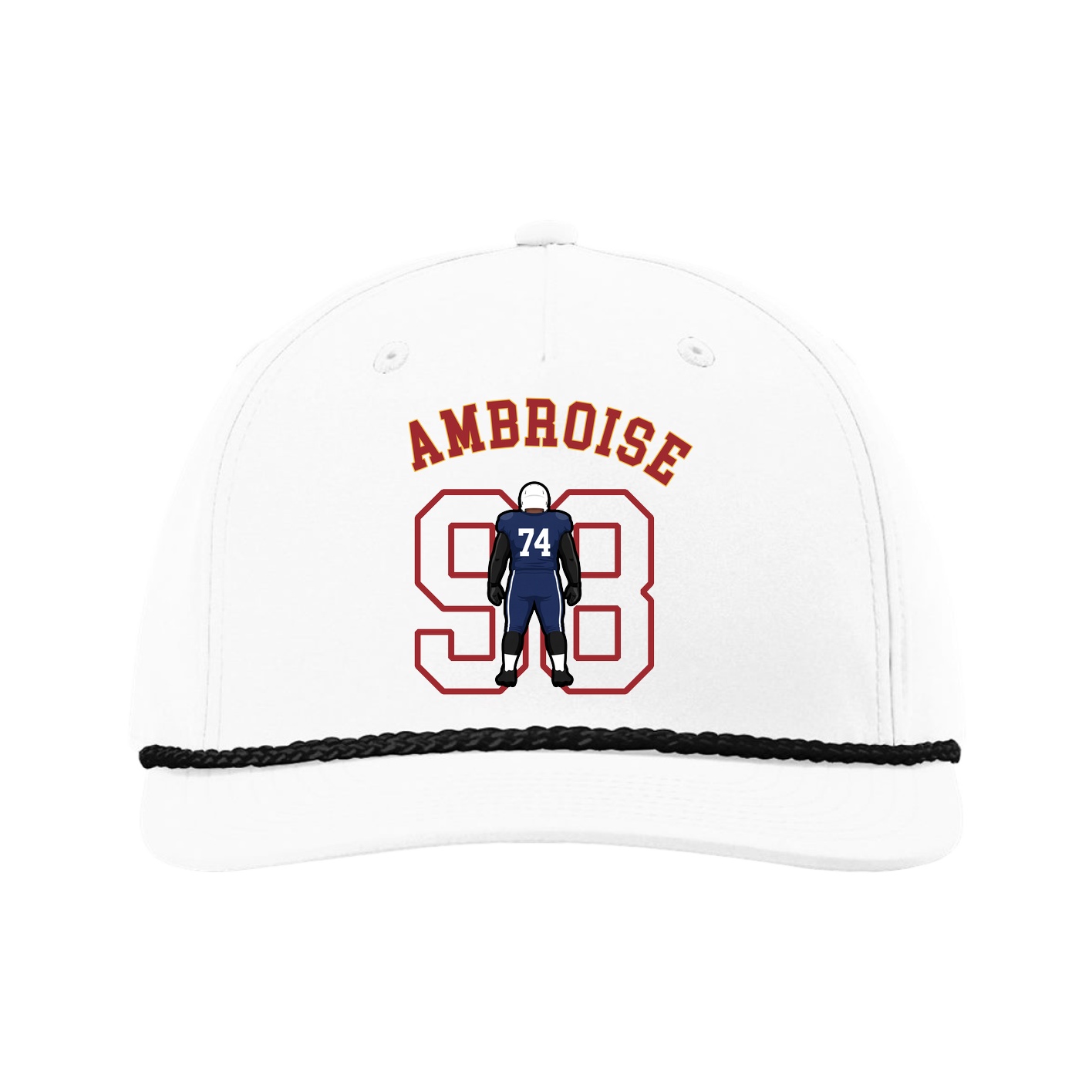 Five-Panel Classic Rope Cap — Shirsey Arch in White
