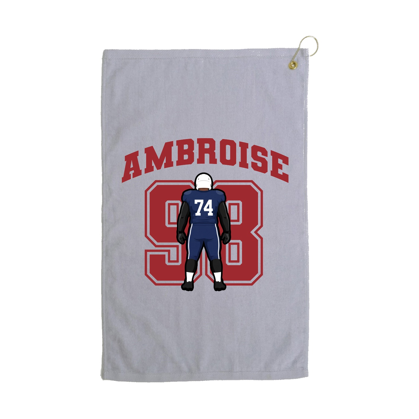 Golf Towel — Number in Grey