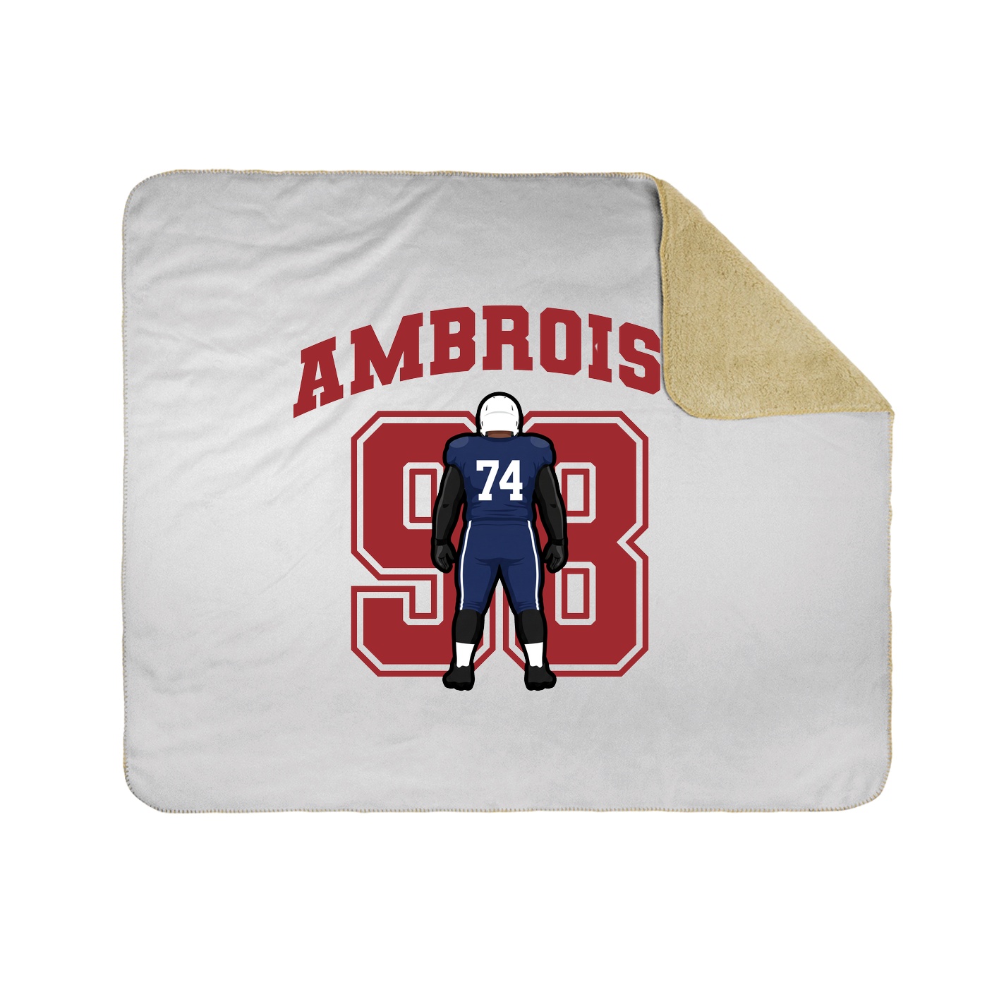 Throw Blanket — Number in White