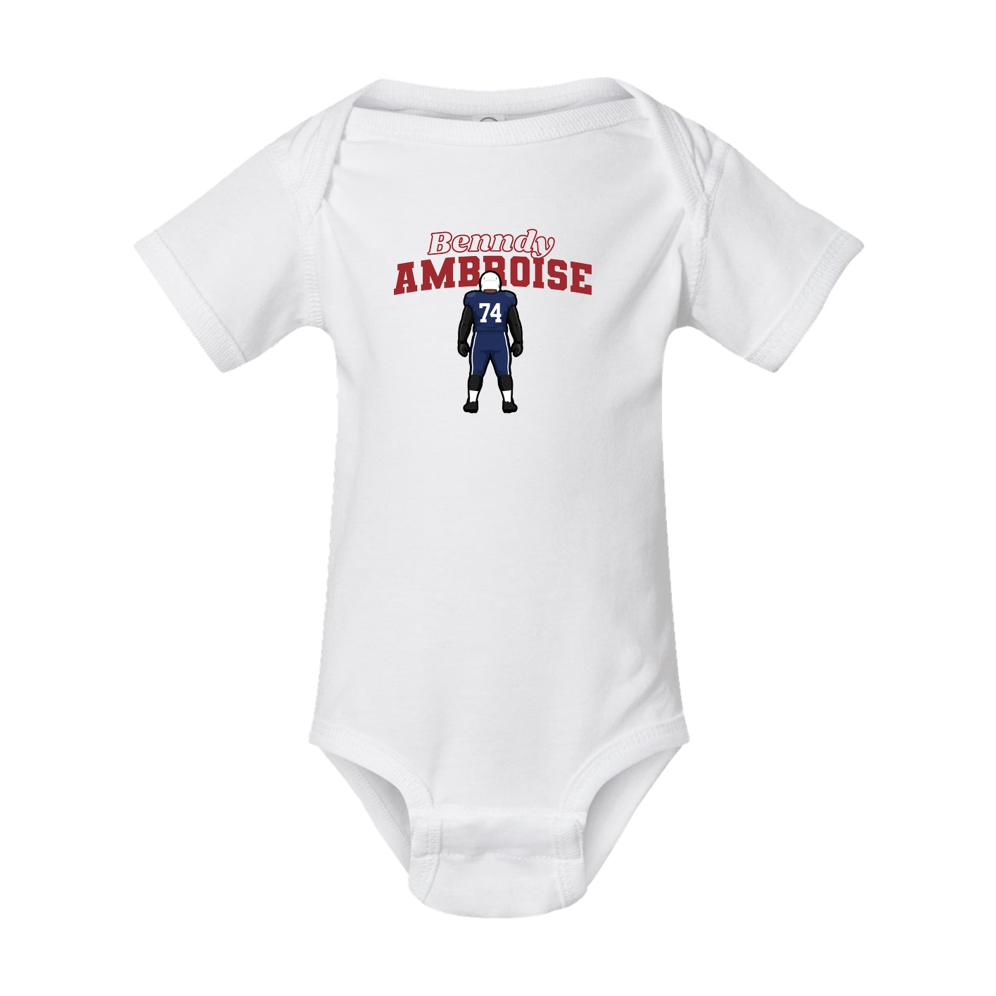 Baby Onesie — Name Arch in White