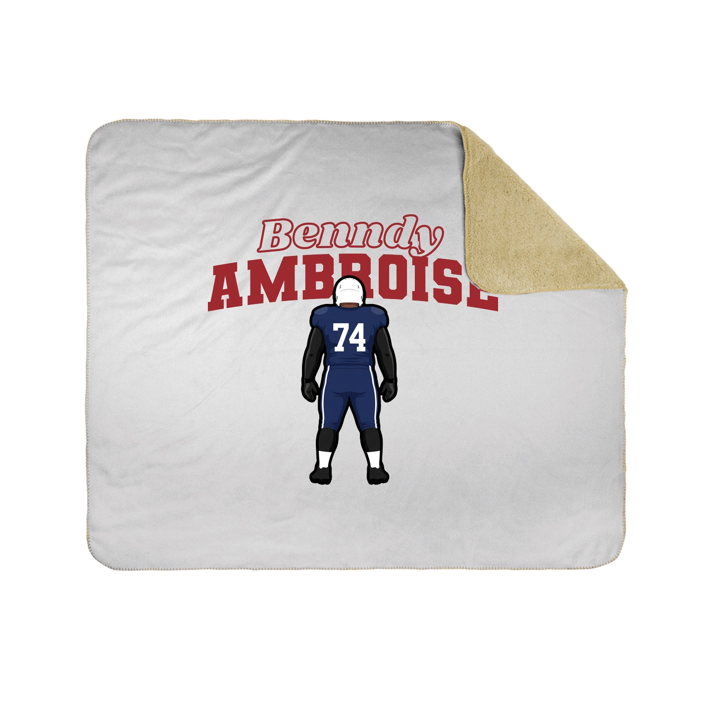 Throw Blanket — Name Arch in White