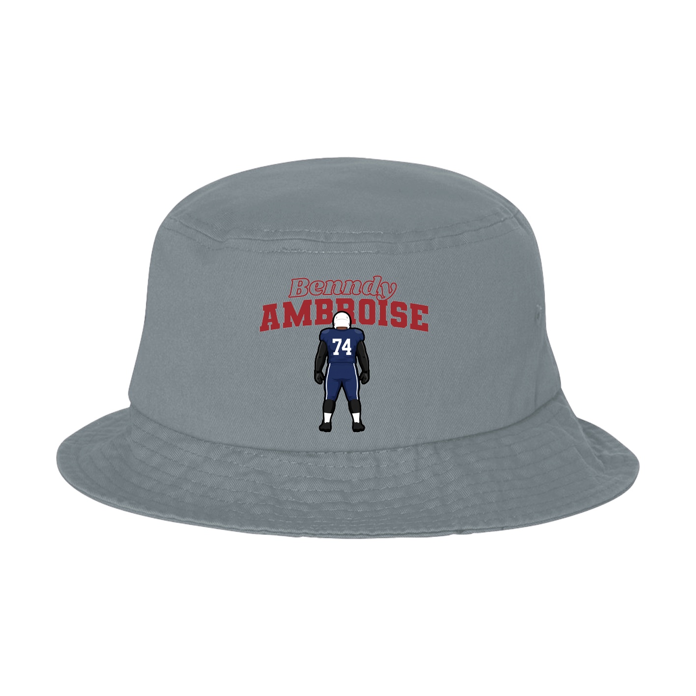 Bucket Cap — Name Arch in Grey