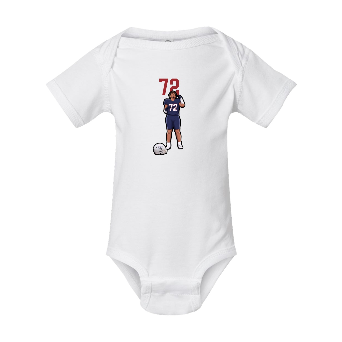 Baby Onesie — Number Top in White