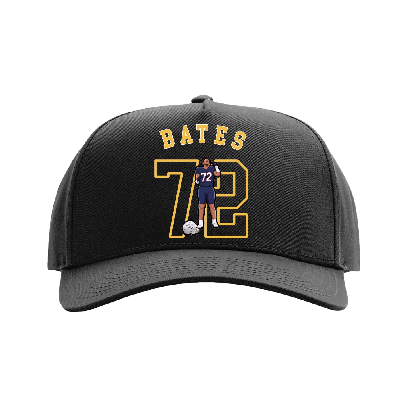 Full Fabric Five-Panel Champ Cap — Shirsey Arch in Black